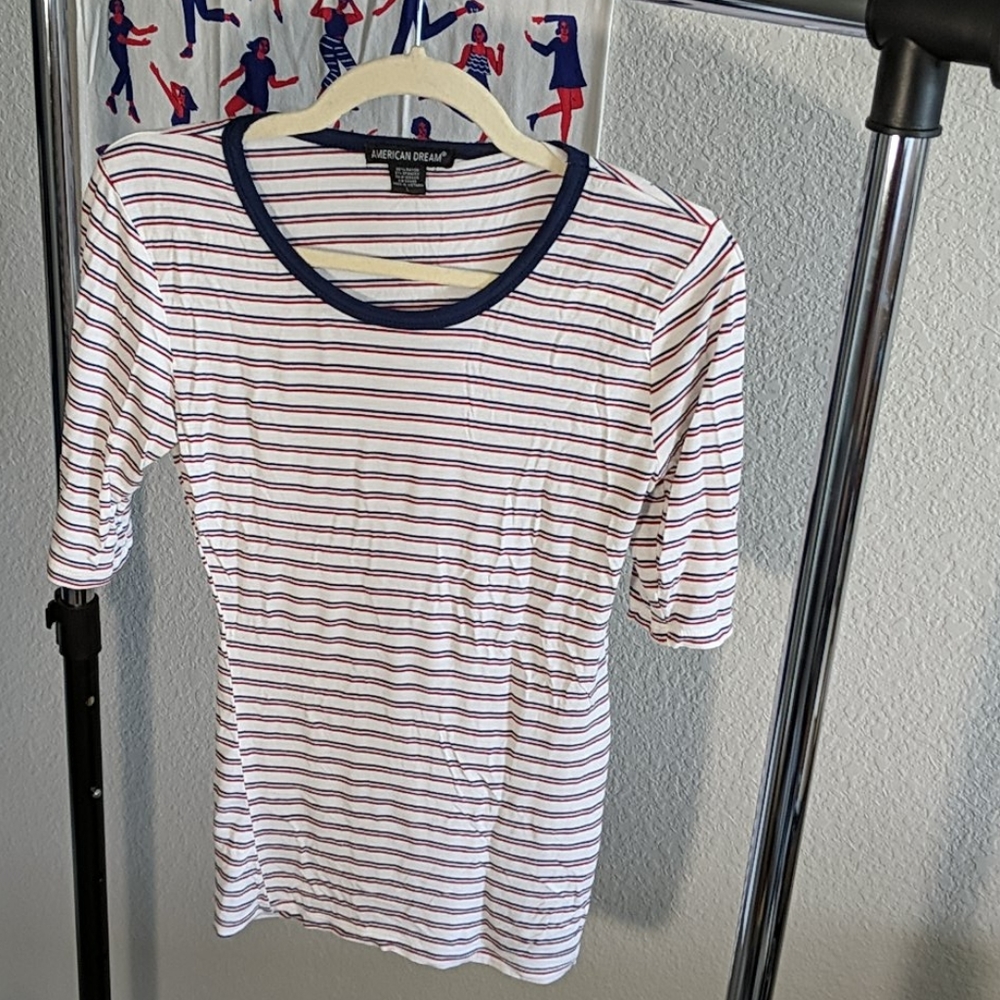 Red, White, and Blue Striped Shirt
